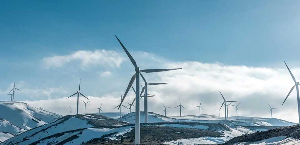 Windmills on a mountain top